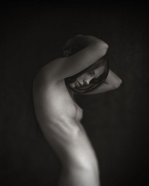 Jan Scholz portrait de femme nue noir et blanc