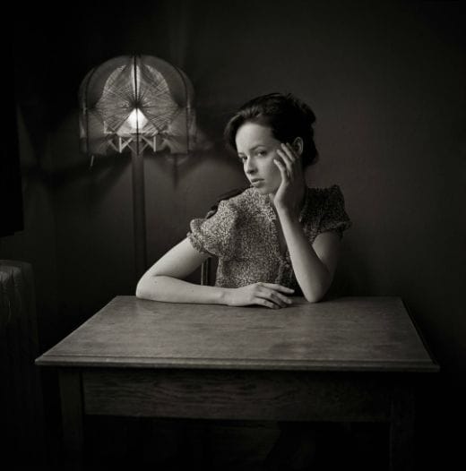 Jan Scholz portrait de femme noir et blanc
