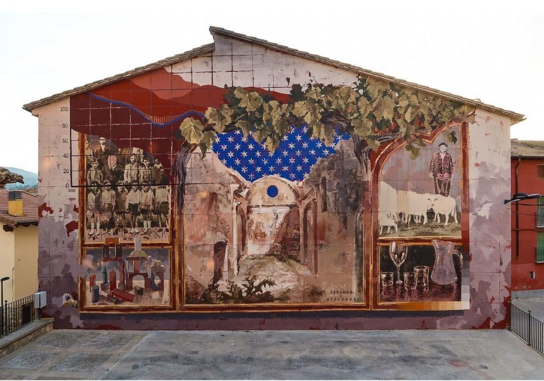 Mural de Gonzalo Borondo à Secastilla, 2021