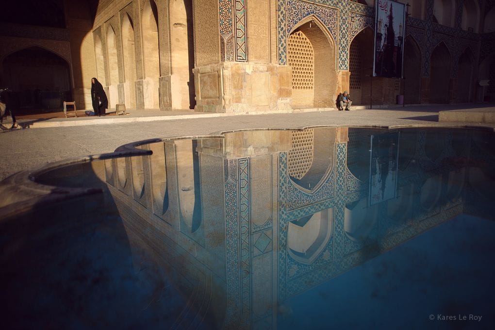 Le bassin d'ablutions à isfahan en iran