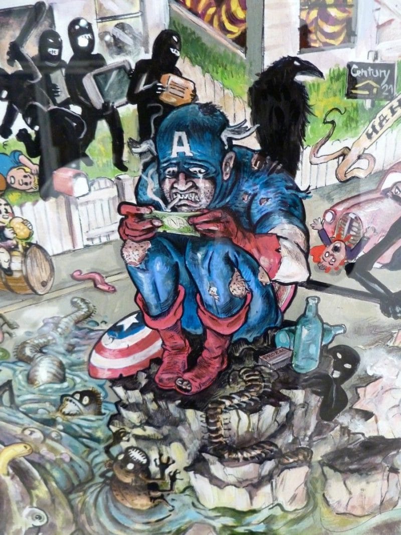 Captain-america-fear-dessin-Winshluss-galerie-vallois-paris-bd