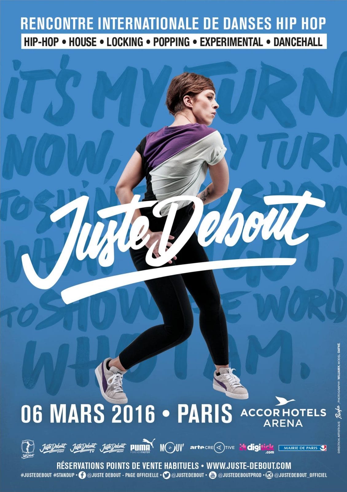 Juste Debout - Bercy - Affiche Bleu