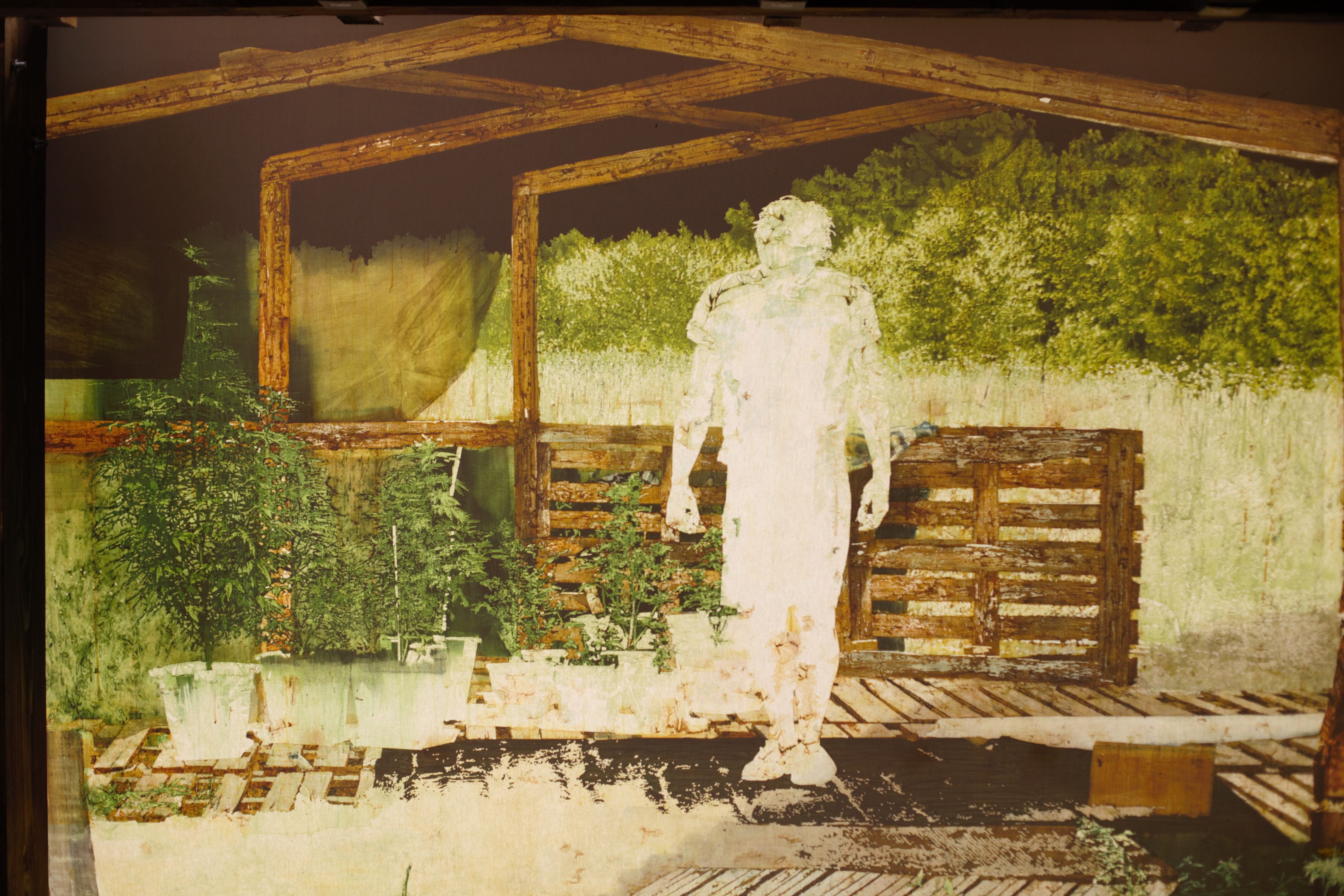 Landes, vue de dos - Acrylique sur toile de coton 2016 - 300 x 200 cm