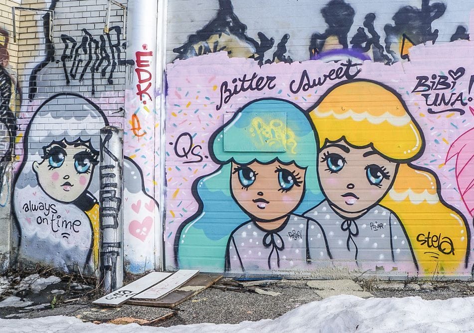 Stela sur building abandonné dans l'est de Montréal