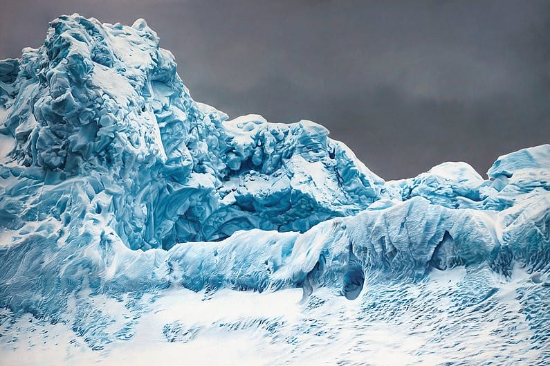 peinture photorealiste iceberg