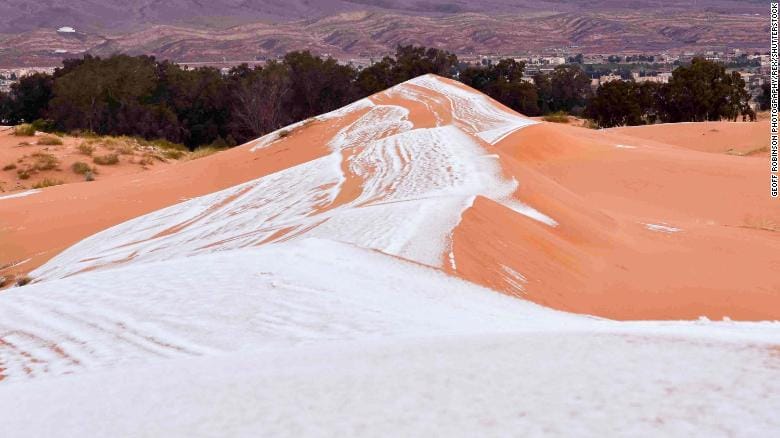 Pour la troisième fois en 40 ans la neige recouvre une partie du Sahara 17