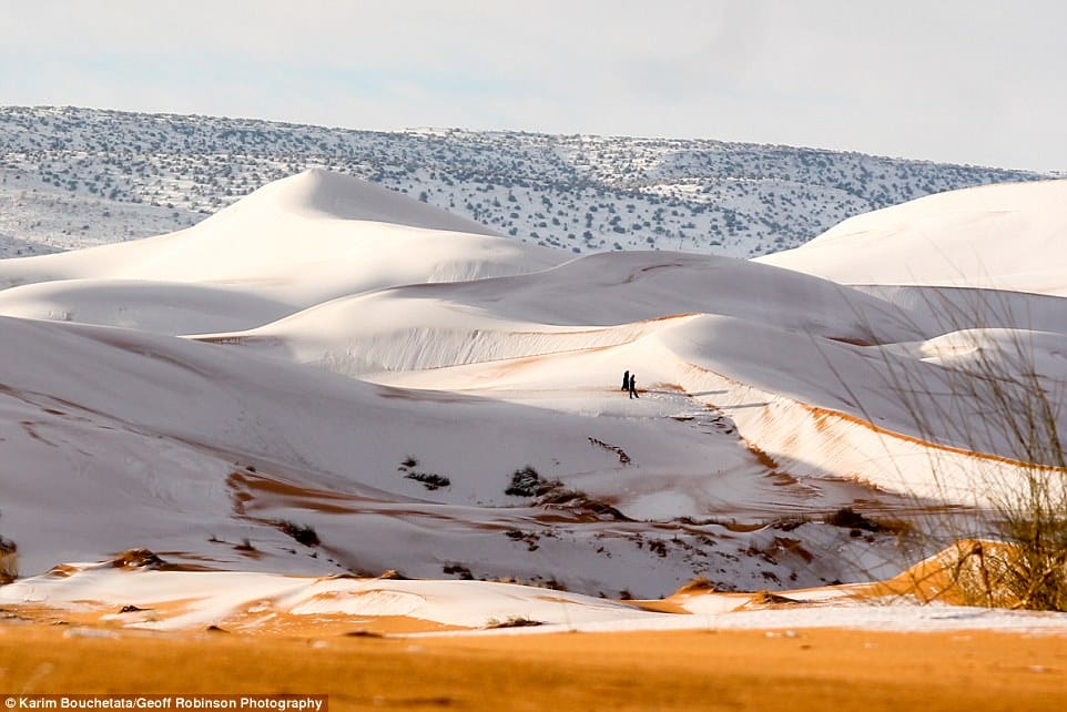 Pour la troisième fois en 40 ans la neige recouvre une partie du Sahara 22