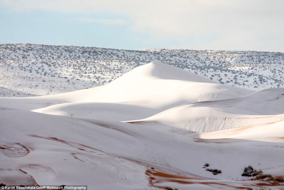 Pour la troisième fois en 40 ans la neige recouvre une partie du Sahara 24