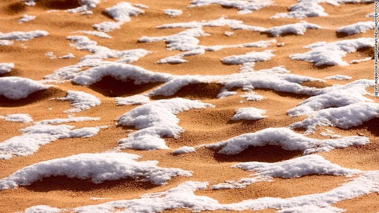Pour la troisième fois en 40 ans la neige recouvre une partie du Sahara 18