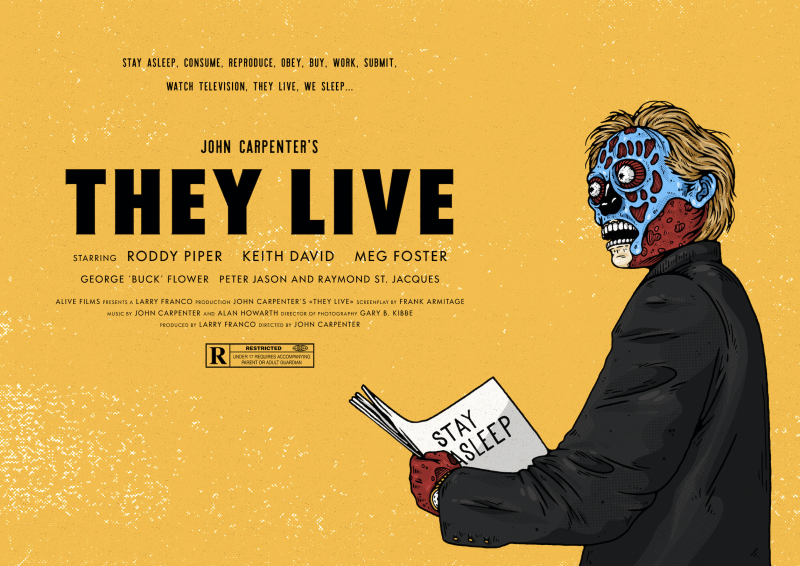 Affiche du film They live (ou Invasion Los Angeles) de John Carpenter 