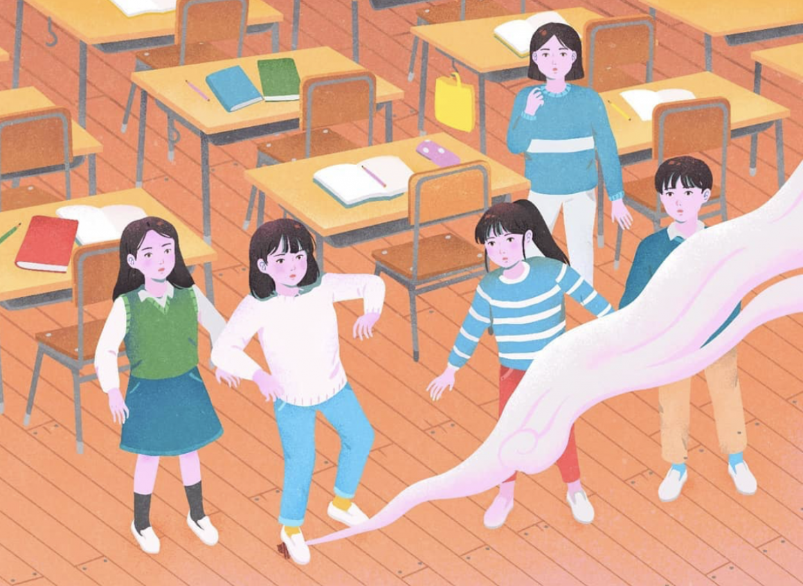 dessin d'enfants en classe Sehee Chae