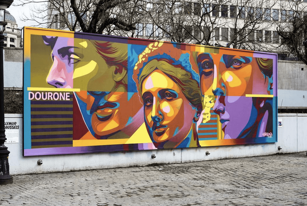 Peinture murale à Bruxelles par Dourone
