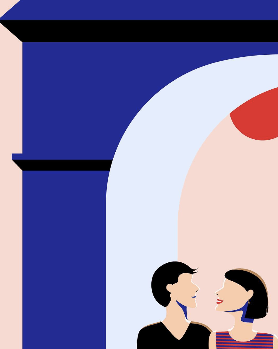 Illustration d'un couple par Ariel Sun