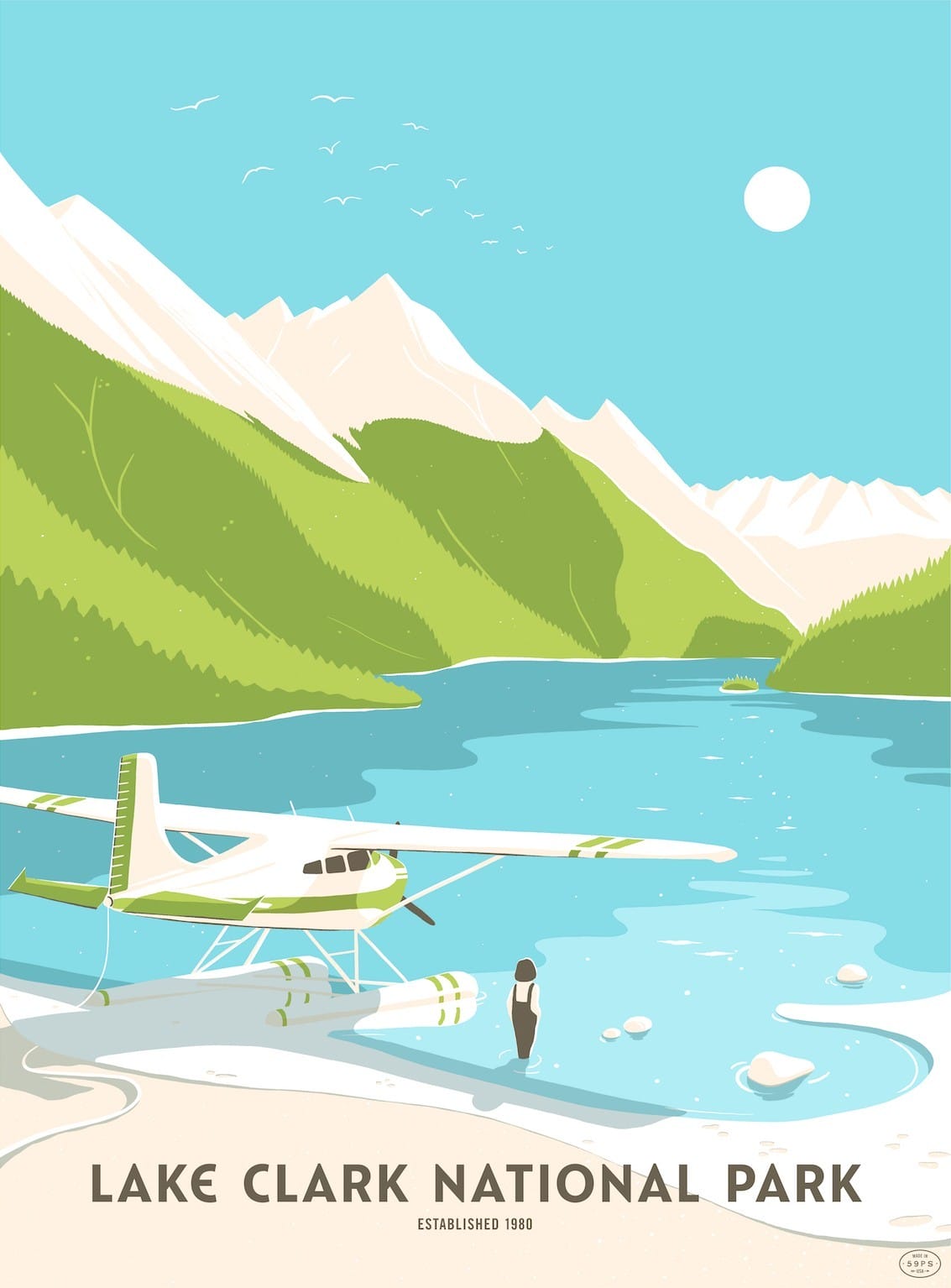 Illustration du Lake Clark par Kristen Boydstun