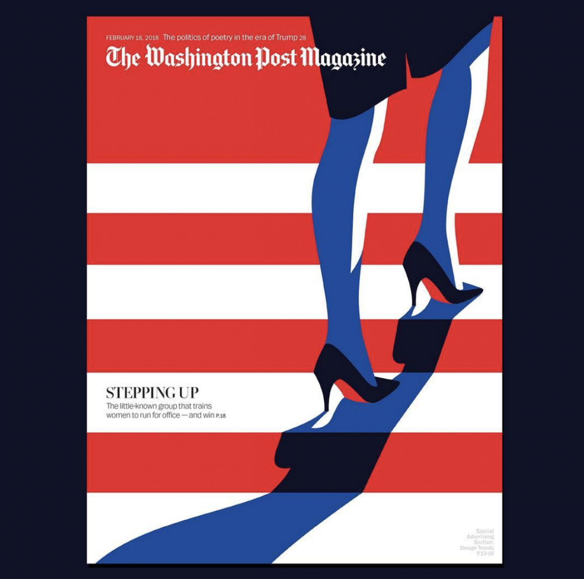 Couverture du Washington Post par Malika Favre