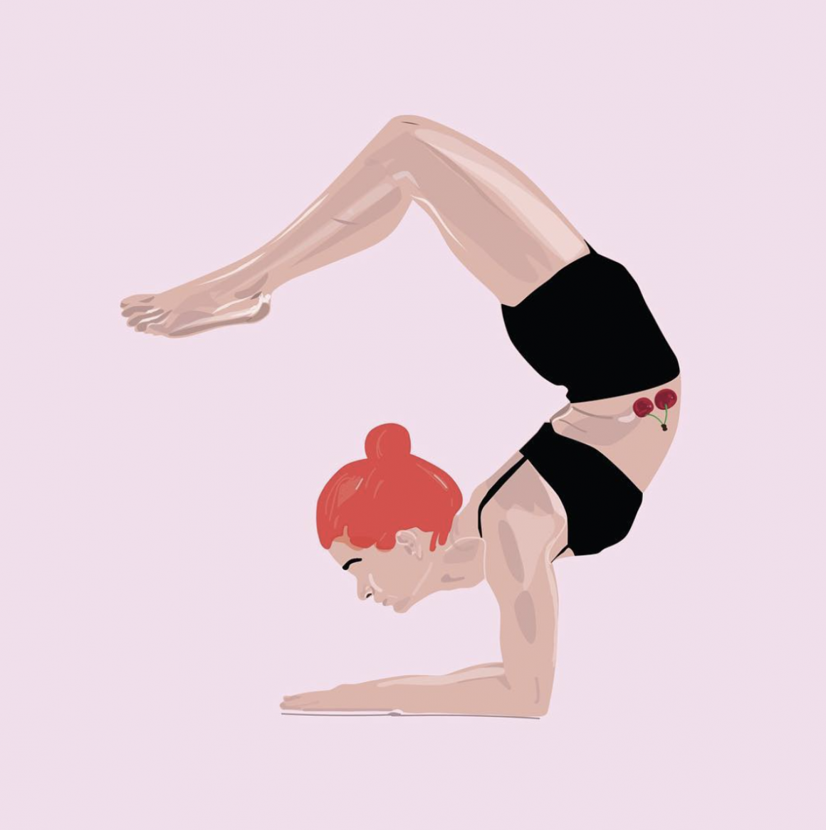Illustration d'une séance de yoga par Ariel Sun
