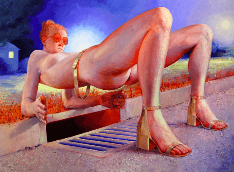 femme nue peinture par Robin F Williams 2