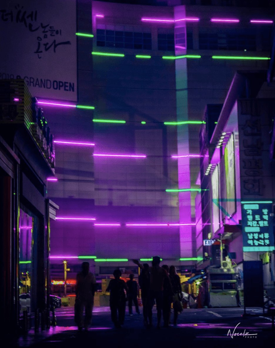 Photographie réalisée par Noé Alonzo illustrant un quartier populaire de Séoul