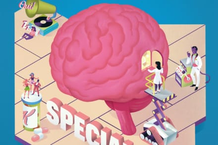Illustration du suédois Björn Öberg, "The Brain Issue", couverture de magazine.