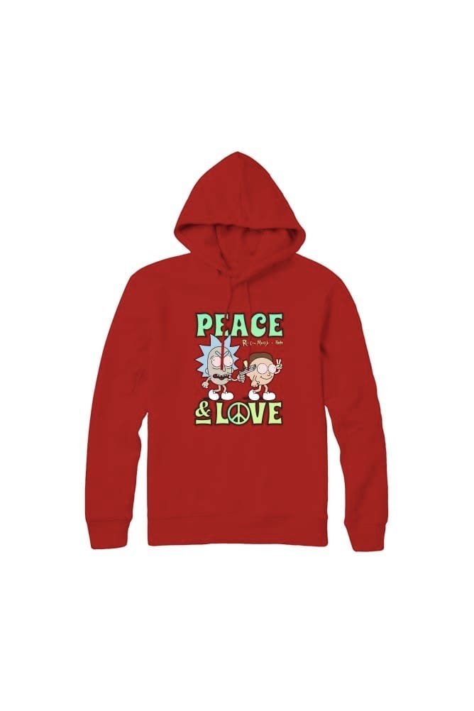 Sweart-Shirt " Peace  & Love " collab Tealer & Rick et Morty