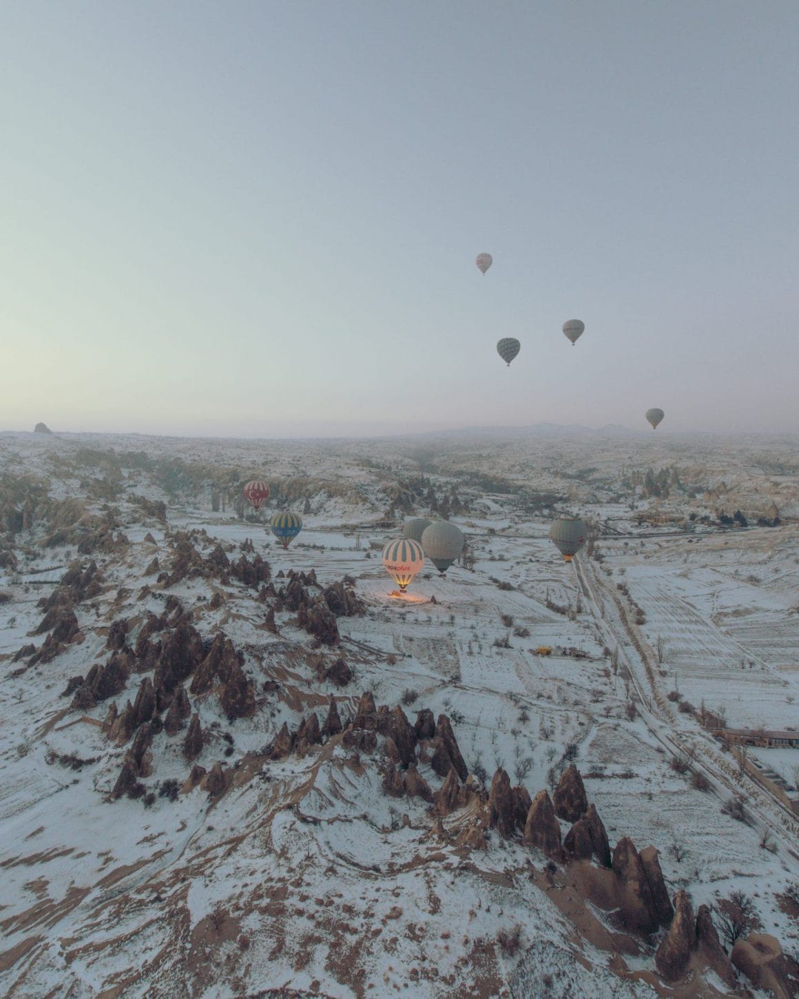 photo aérienne prise en montgolfière par Shawn Tang
