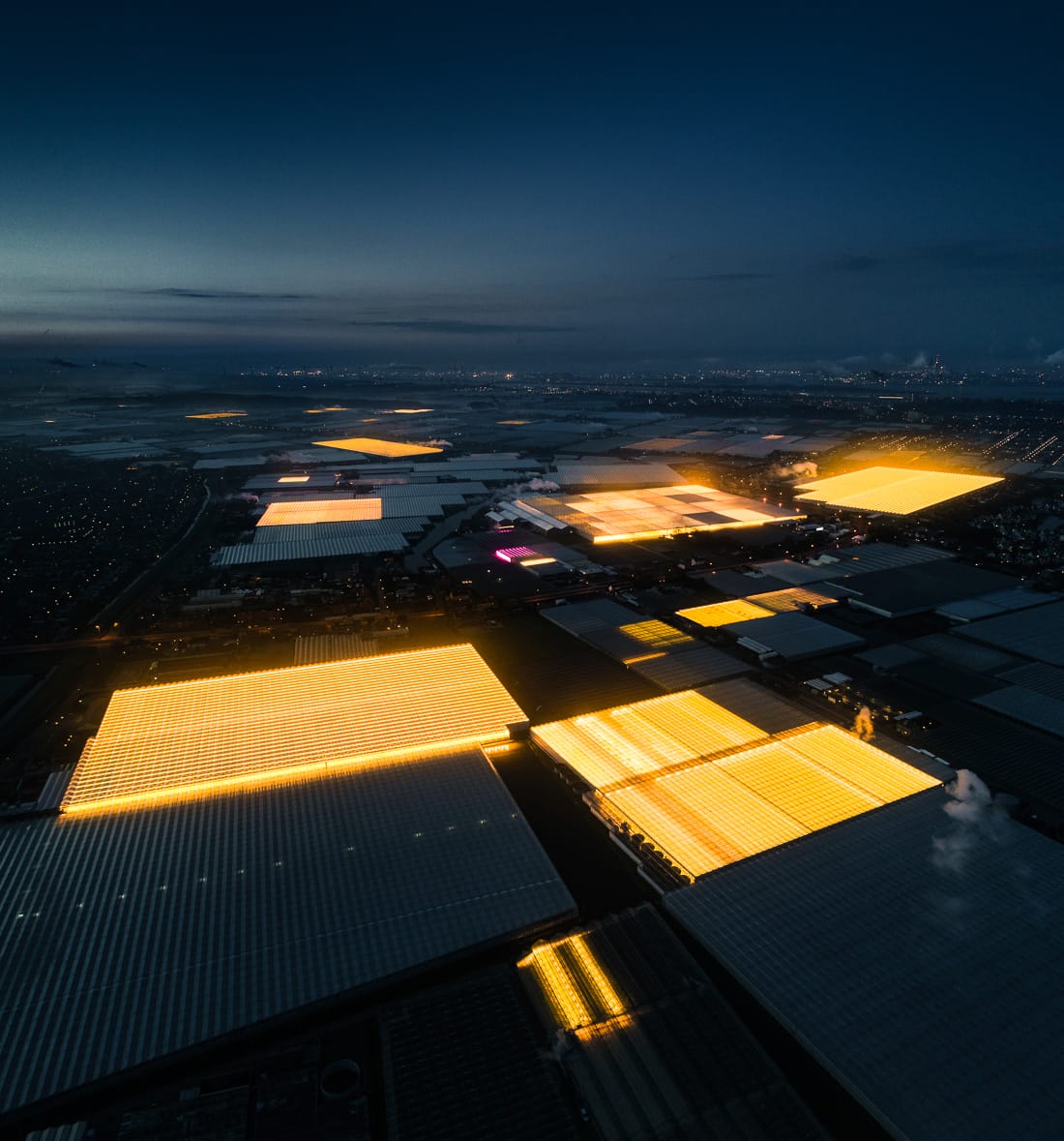 photo aérienne d'un complexe néerlandais