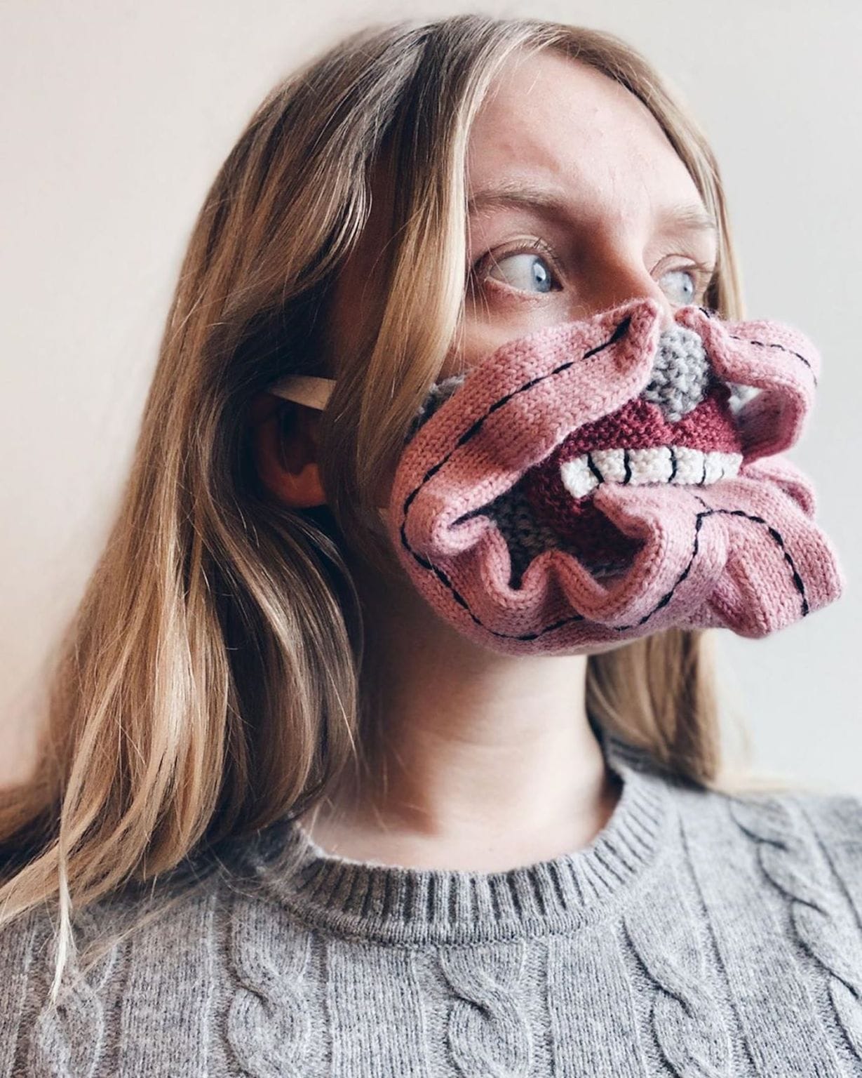 masque de protection tricoté