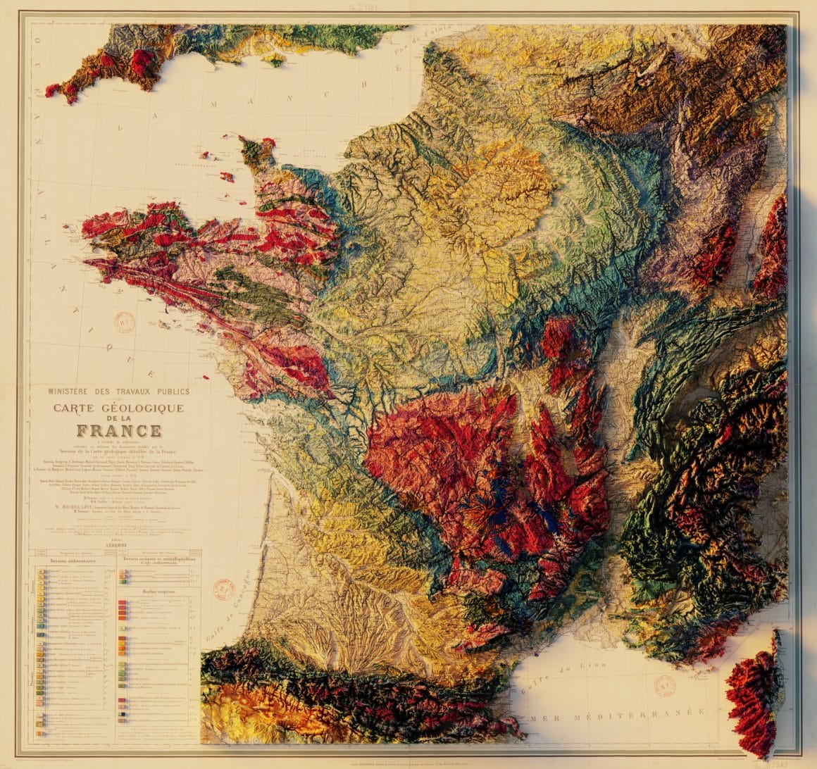 carte geologique de la france en 3d Orthophotographie