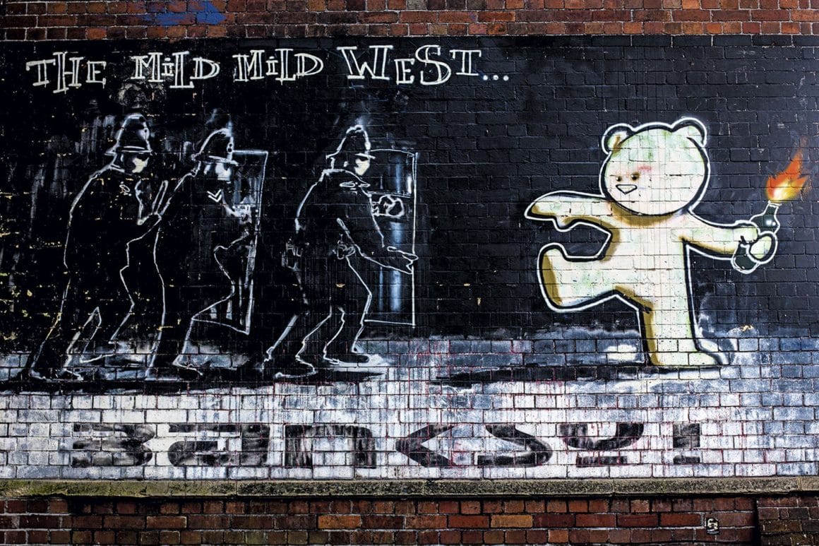 Fresque murale The Mild Mild West par Banksy