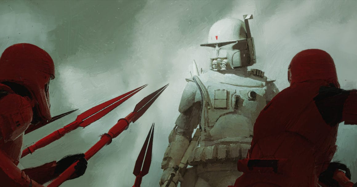soldat stormtrooper contre soldats empire combinaison armure rouge 3ème trilogie star wars 