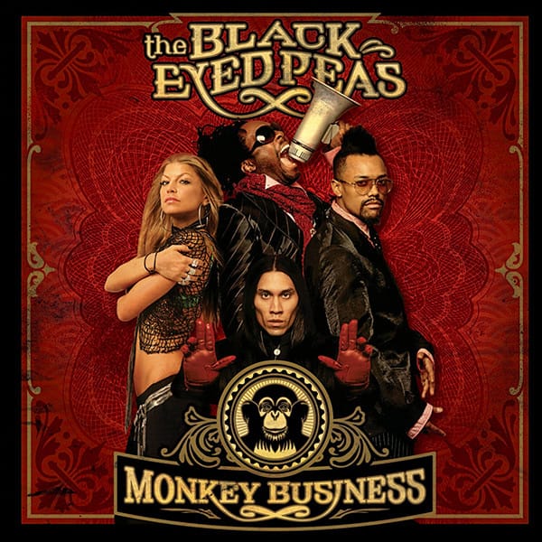 pochette album monjey business black eyed peas rouge or 