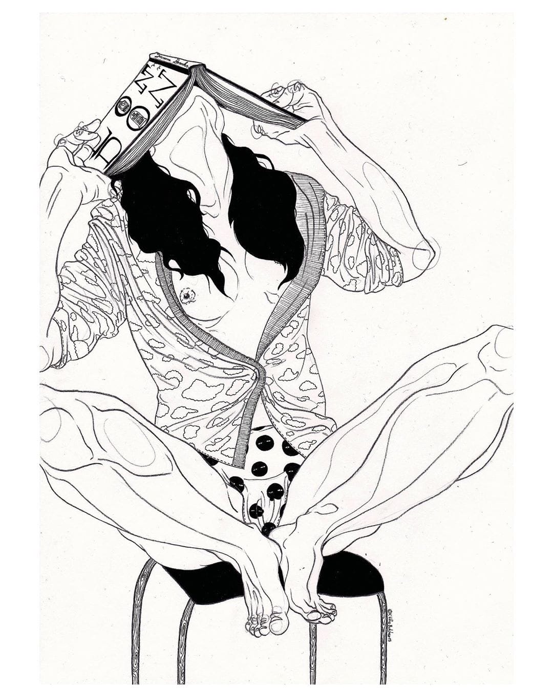 Kathe Butcher illustration. 
Noir et blanc