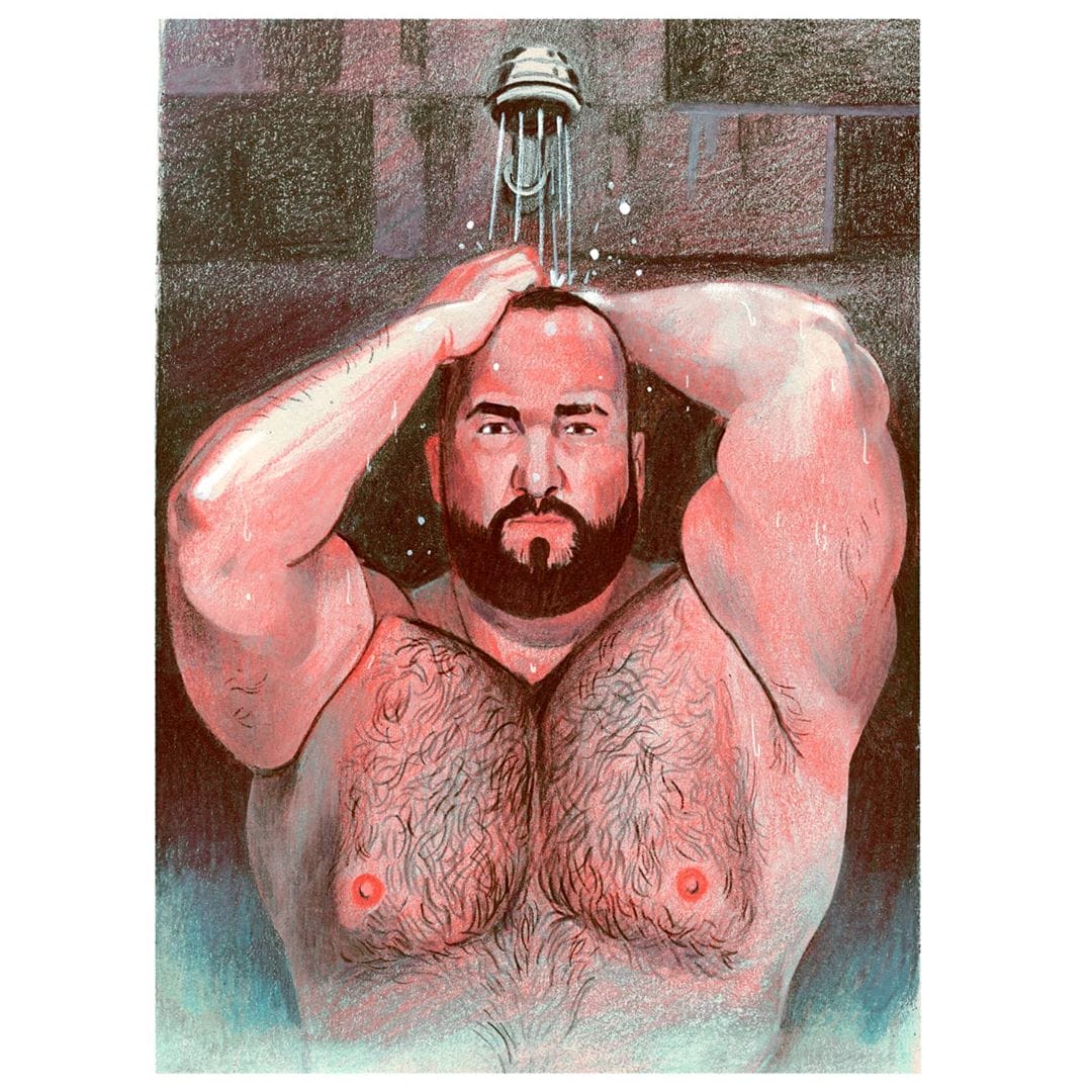 Antoine Maillard x Studio Bara homme sous la douche