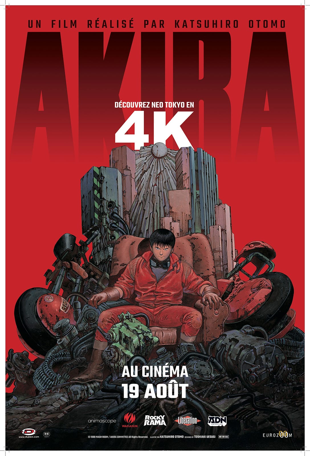 affiche de la ressortie du film Akira en 4K
