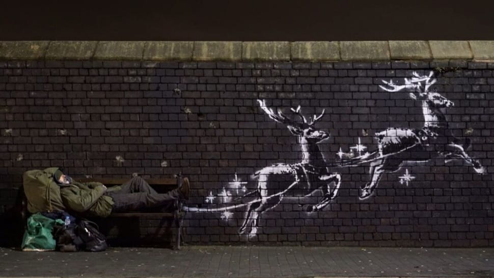 Banksy Ill be home by christmas