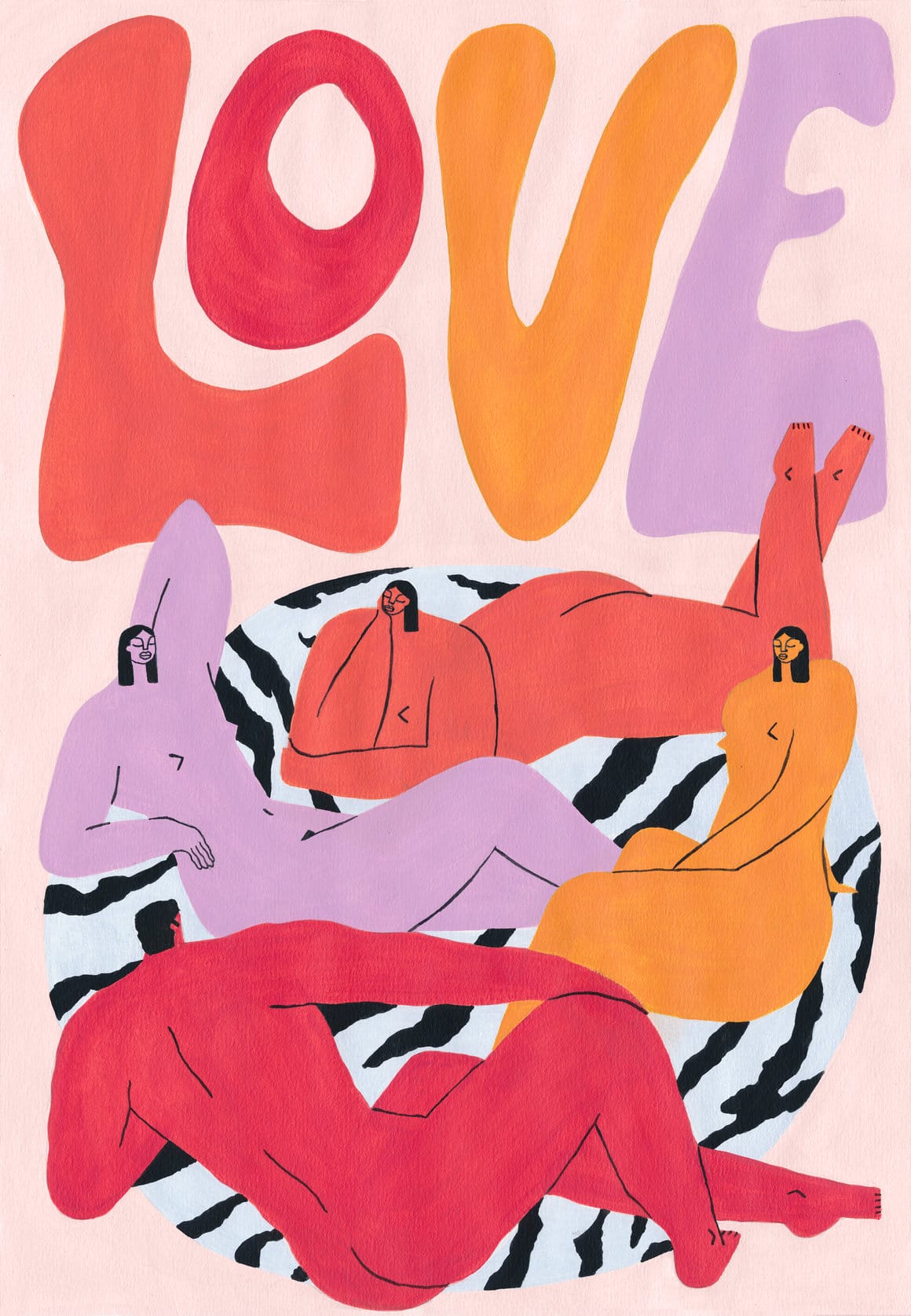 Love est une peinture réalisée par l'artiste Audrey Faivre