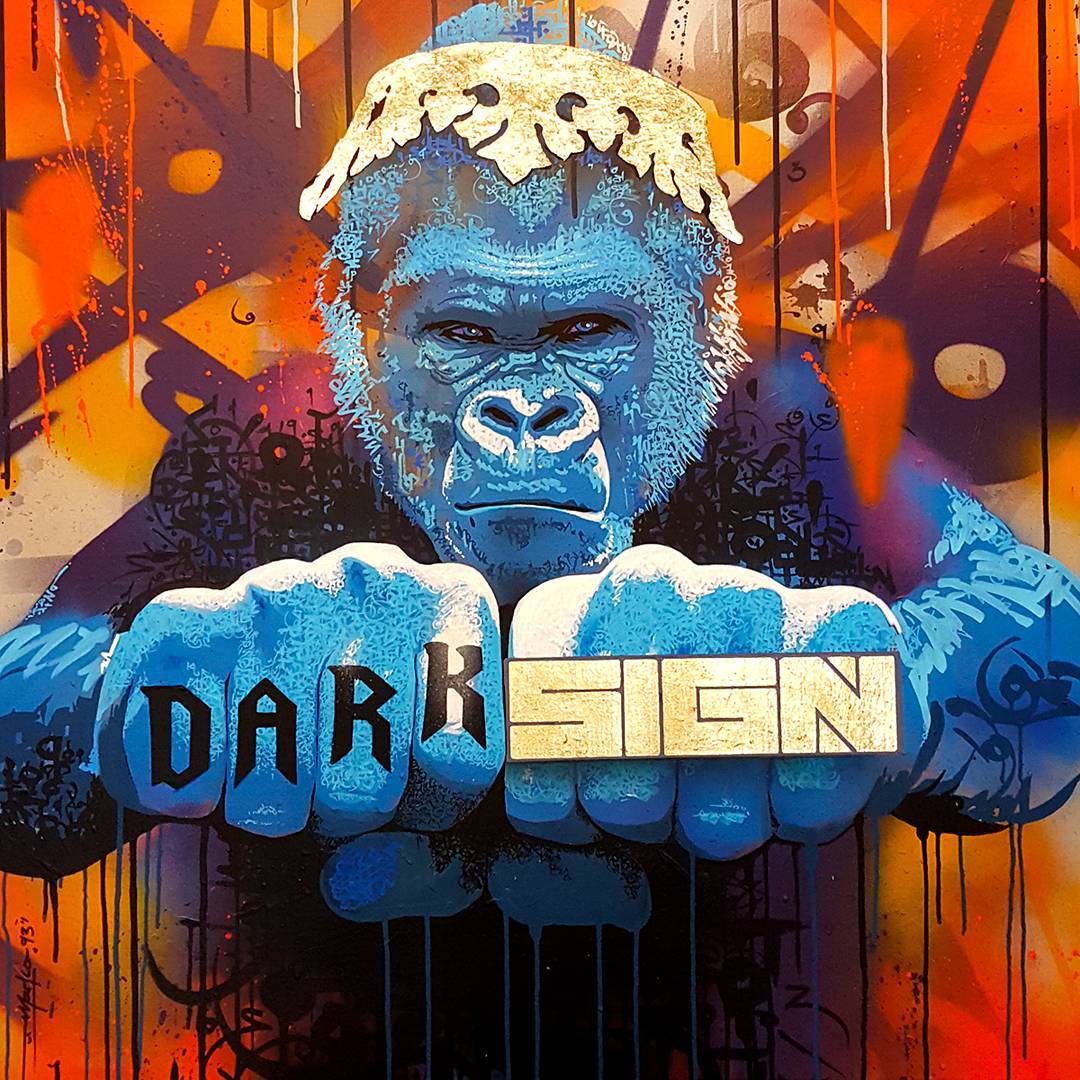 gorille urbain peinture murale