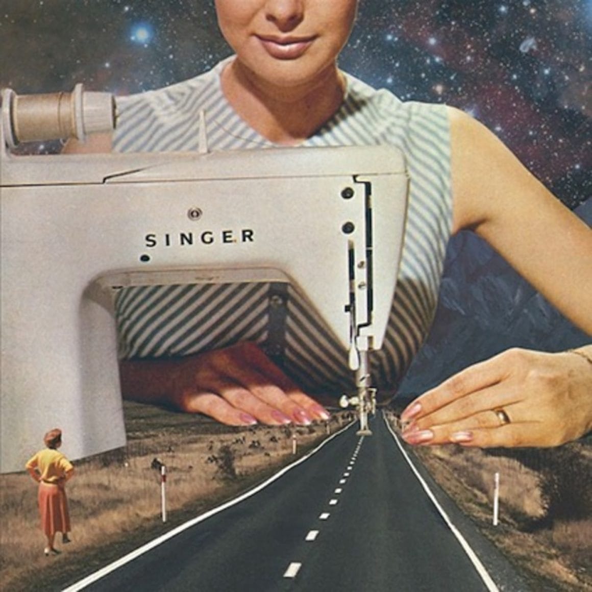 Un collage de Mohanad Shuraideh réalisé à partir d'une publicité vintage