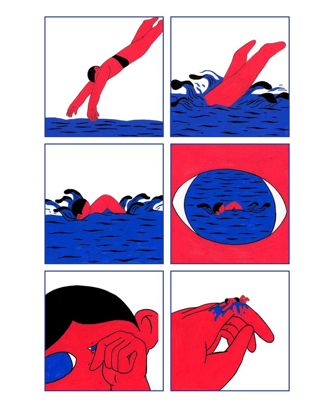 illustration Wang la piscine