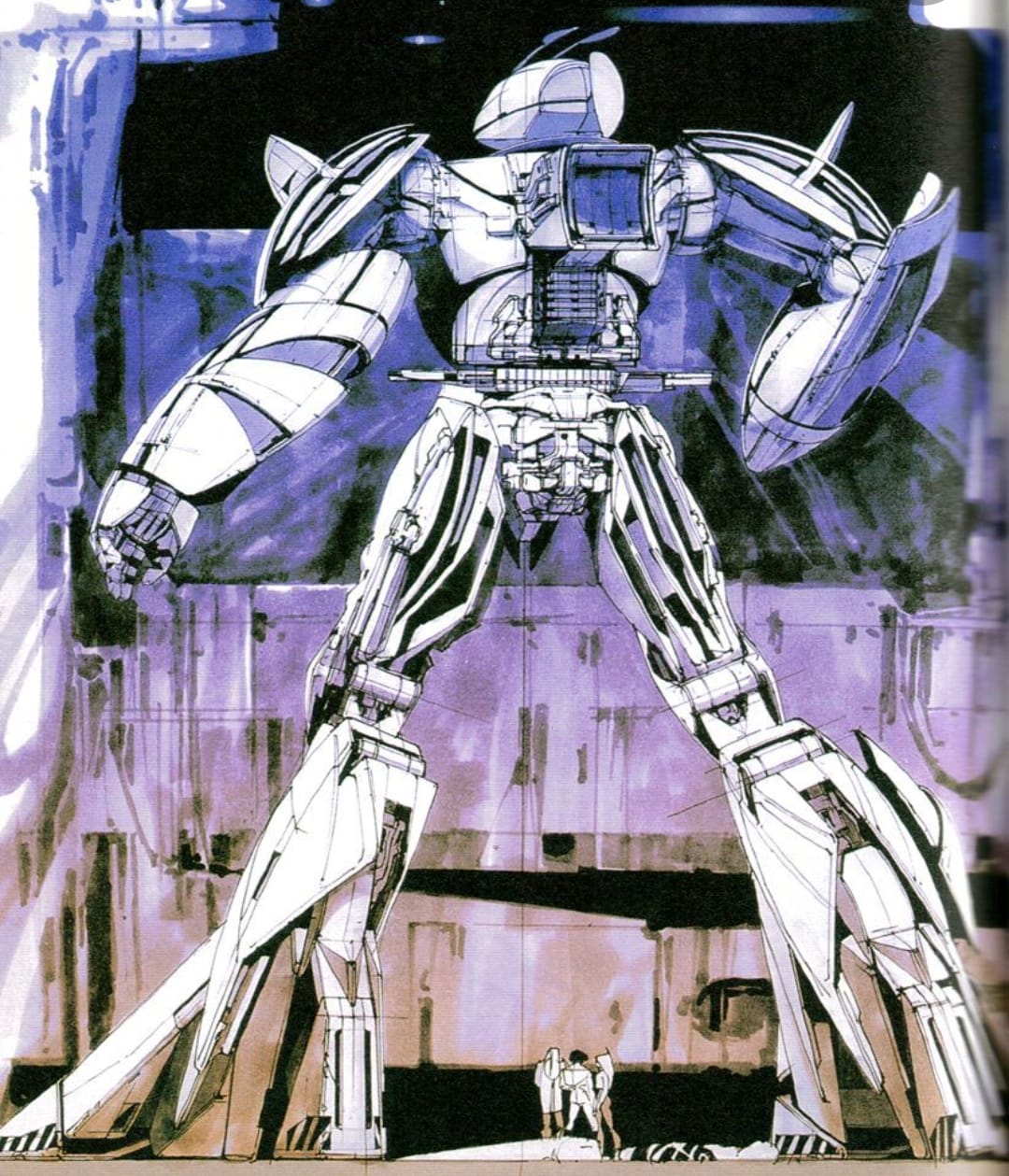 Concept art réalisé pour la saga Gundam.
