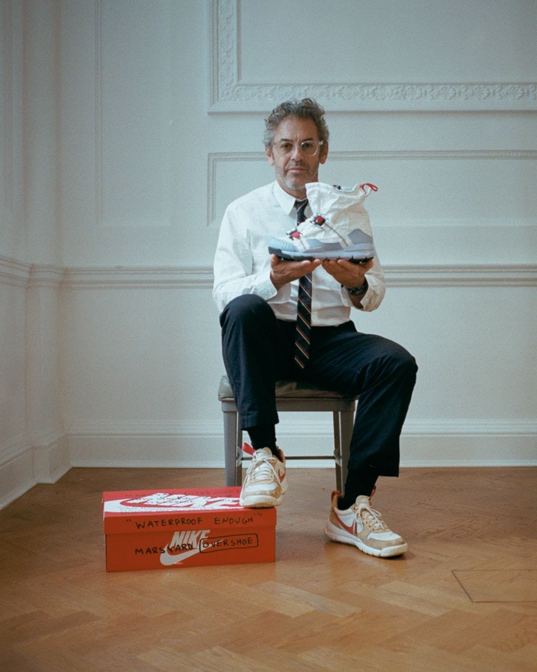 Photoshoot de l'artiste/ingénieur américain Tom Sachs dans le cadre de sa collaboration avec Nike