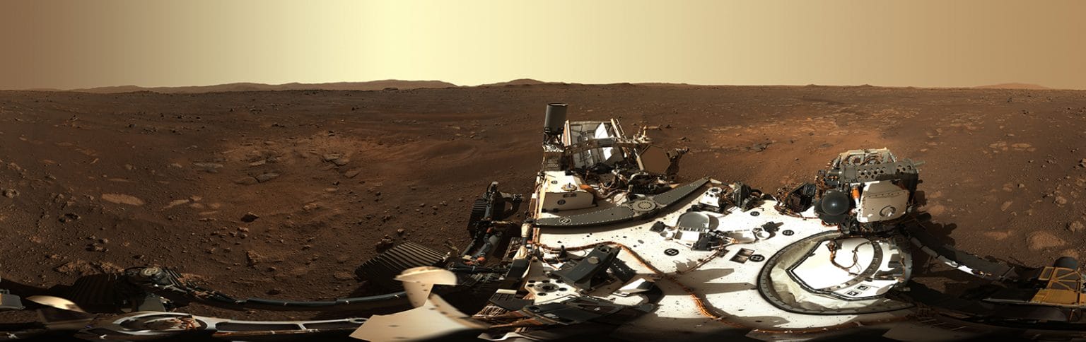 Image du sol Marsien prise par les caméras de navigation du Perseverance Rover