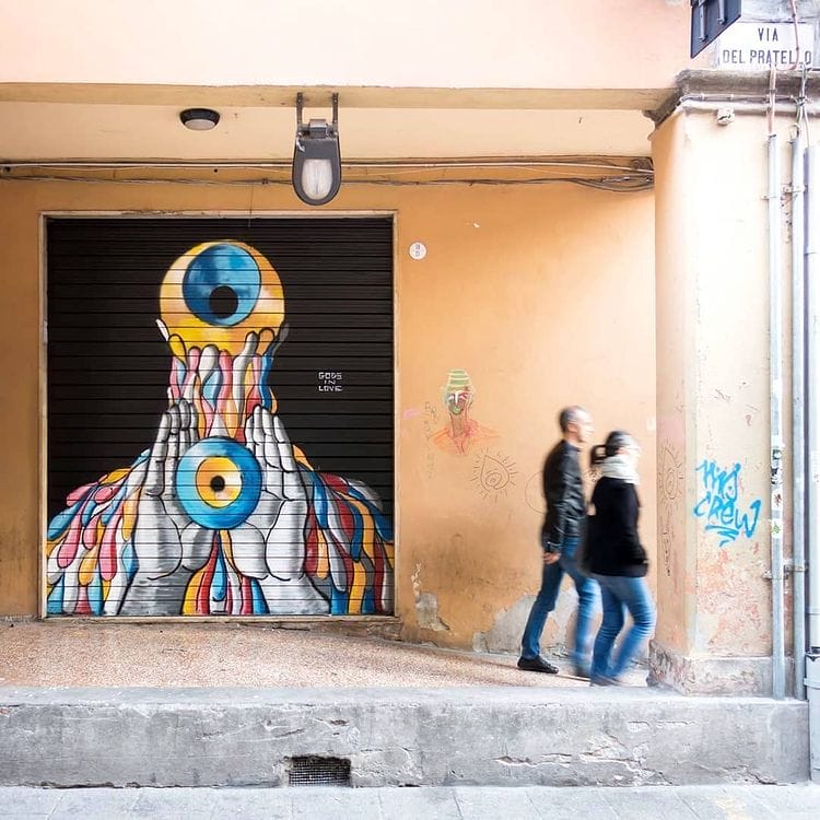 Graffiti réalisé par l'artiste italien Alessandro Suzzi