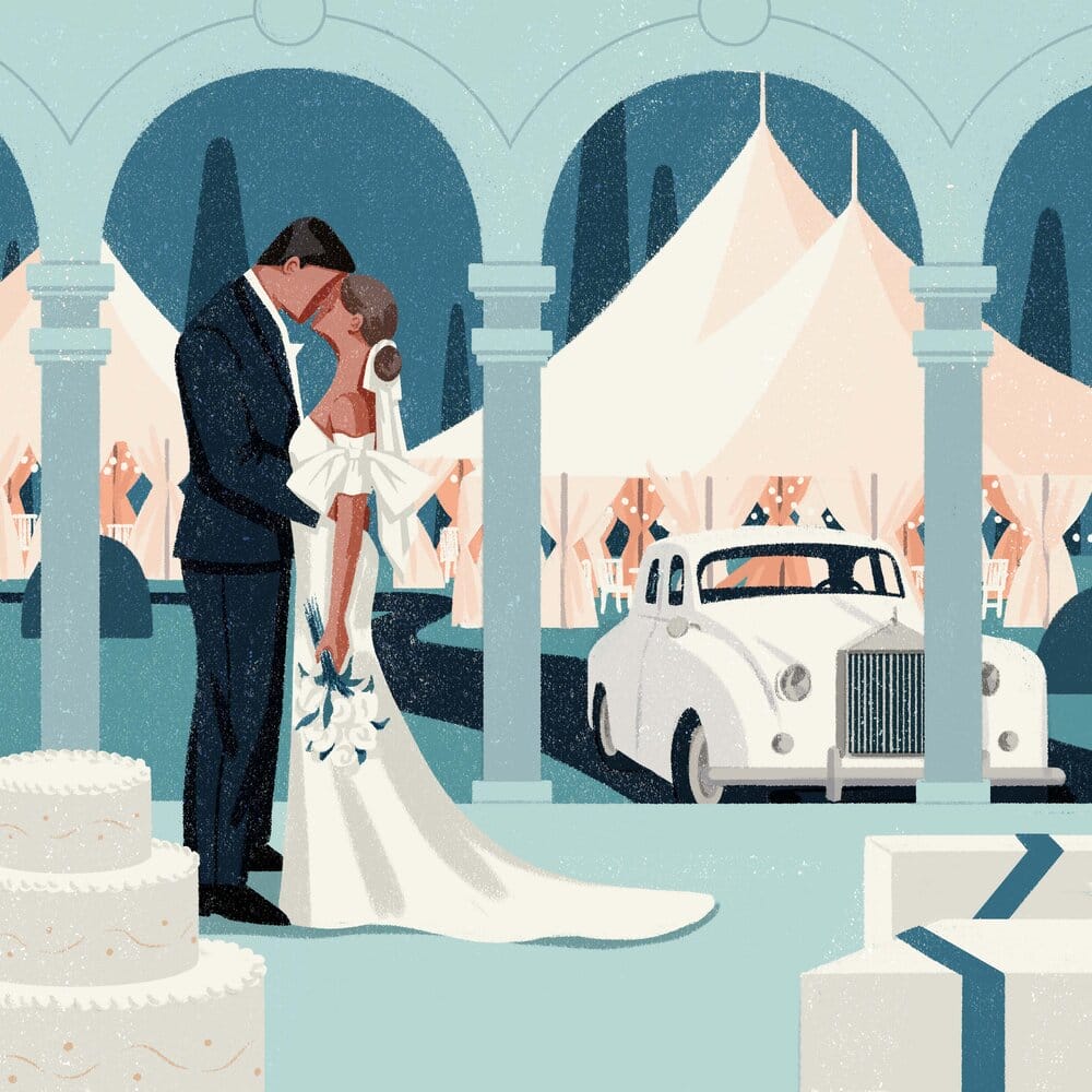Illustration d'un mariage.