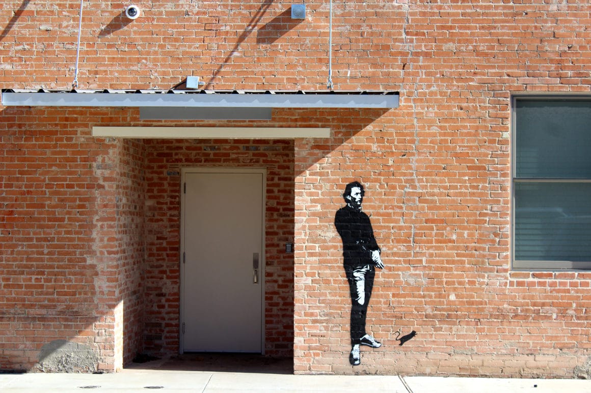 Le jeune Chopin peint sur un mur de Waco en 2018