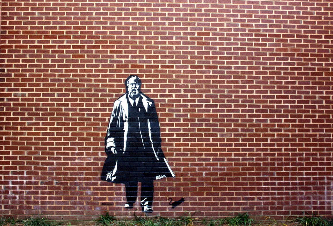 Sokrate peint sur un mur de Nashville en 2018