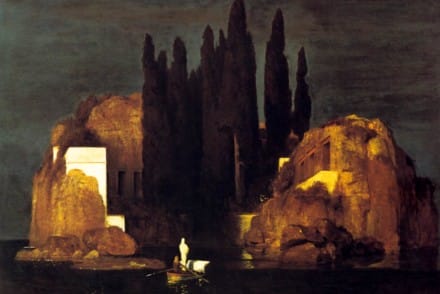 l'île des morts, oeuvre mythique de l'artiste peintre arnold bocklin