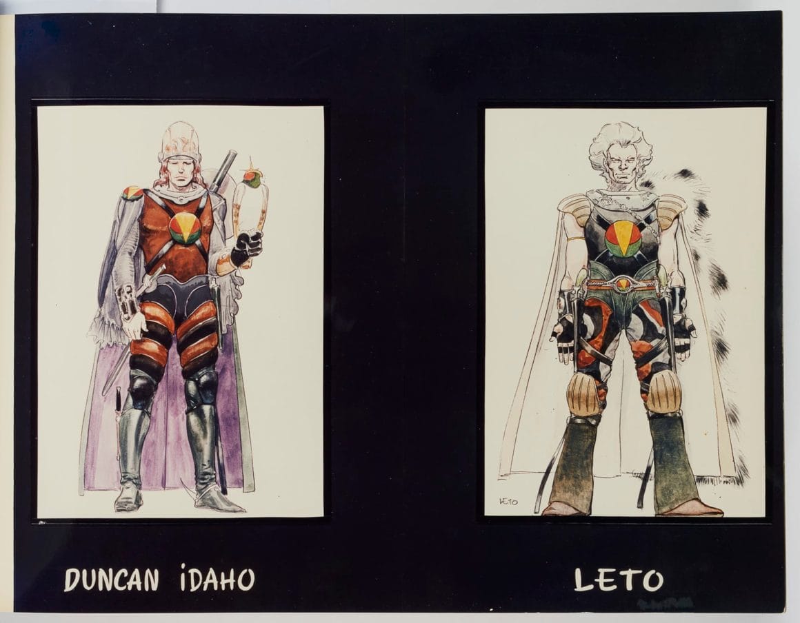 Ducan IDAHO et Leto personnages , dessins préparatoires du livre culte Dune