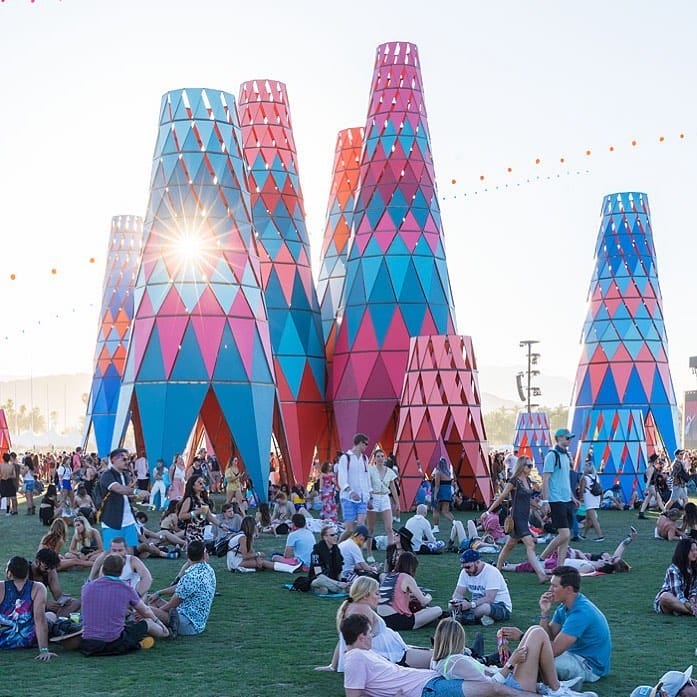 Tour colorés à l'occasion du festival de Coachella en 2019