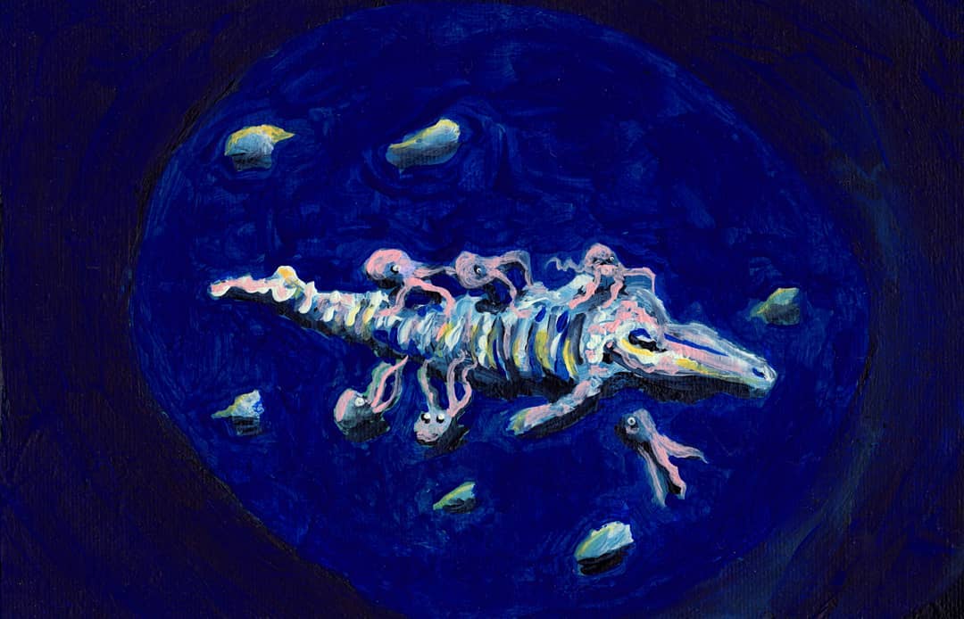 Dessin d'un squelette d'animal fait par Lucas Malbrun